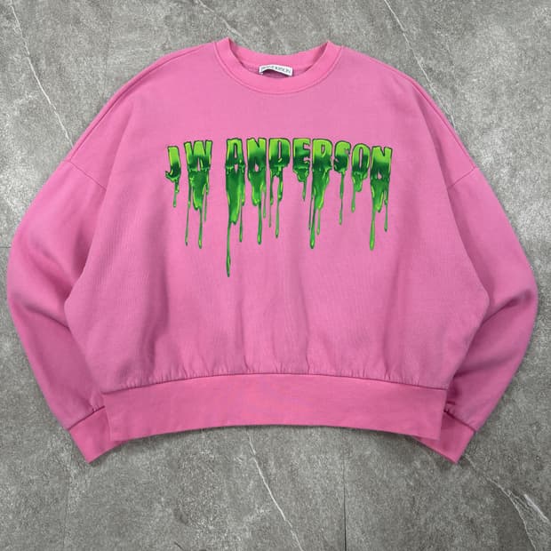 JW Anderson Pink Slime Logo Sweat Shirt 