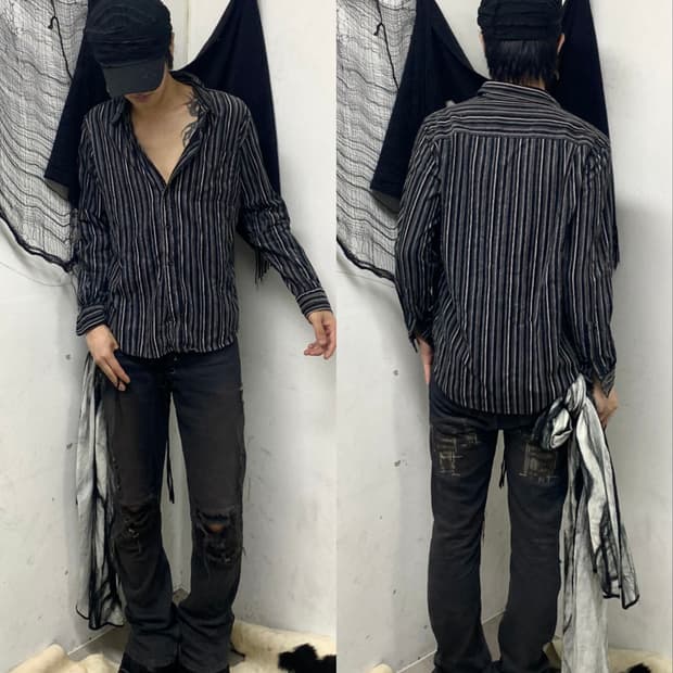(Anti-label)Chic Mood Black Vertical Str