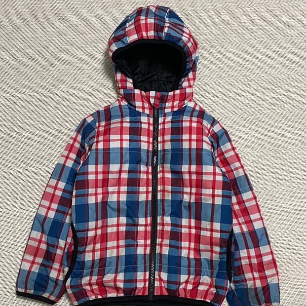 빈티지 sunny 체크 패딩