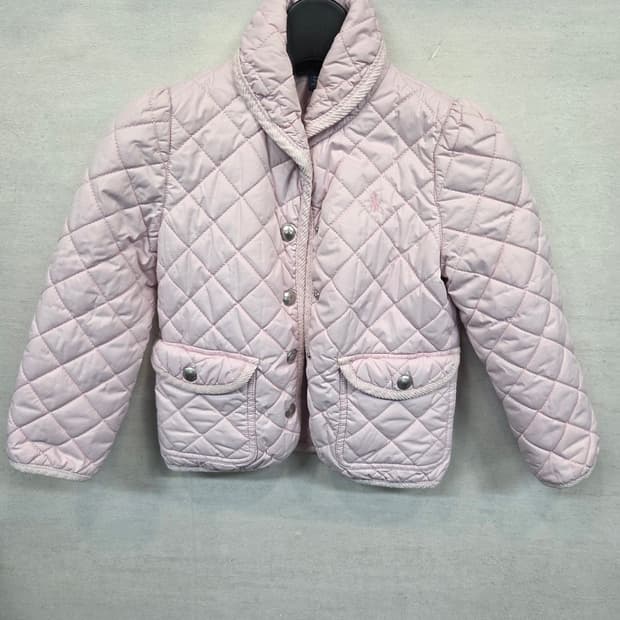 폴로랄프로렌 키즈 퀄팅 자켓 4 딸기우유 핑크 