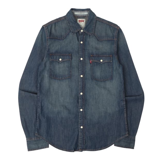 리바이스 워시드 웨스턴 데님 셔츠