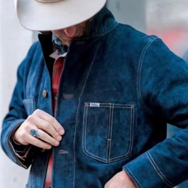 rrl 스웨이드 초어자켓 m