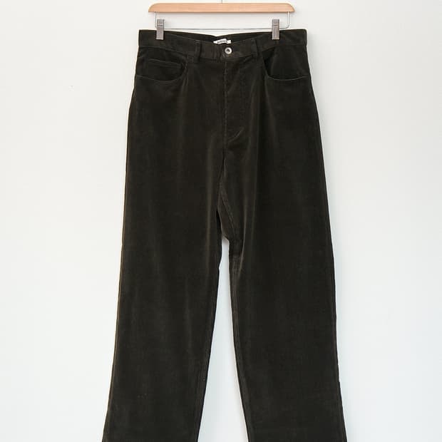 AURALEE Finx Dark Brown Corduroy Pants