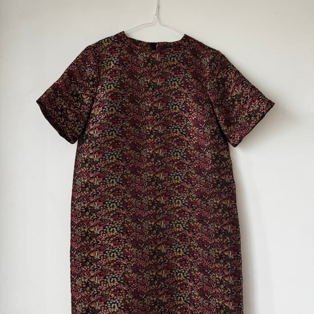 ZARA 자라 볼륨 플라워 자카드 미니드레스