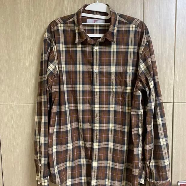 EIGHT SECONDS 에잇세컨즈 브라운 체크셔츠 L사이즈