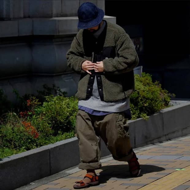 노스페이스 퍼플라벨 나나미카 후리스 카키 L