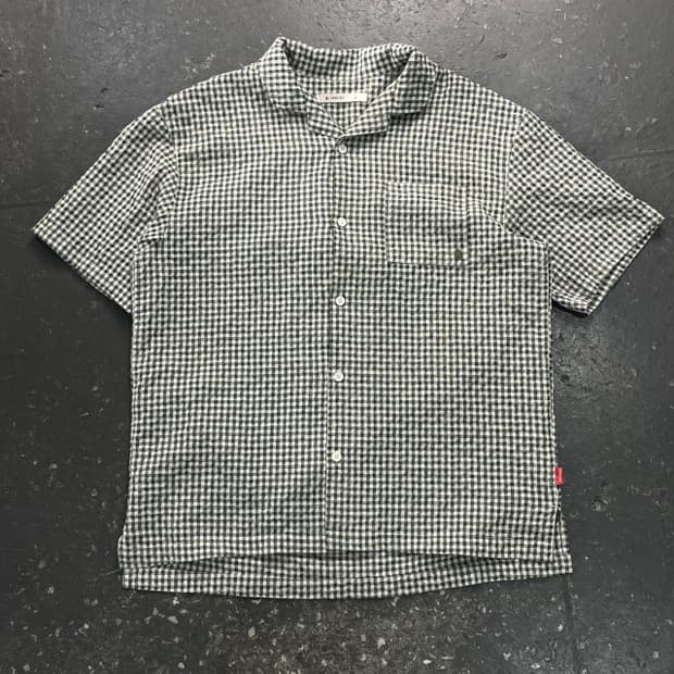 100 빈티지 체크 린넨셔츠