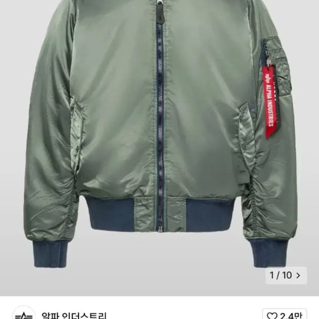 알파인더스트리 ma-1 레귤러 배틀워시