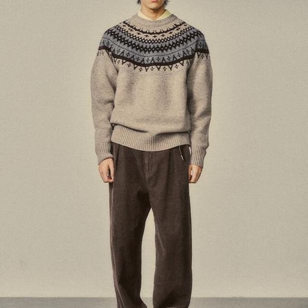 아트이프액츠 페어아일 니트 베이지 (XL)