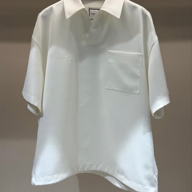 (50 새제품) 25ss 우영미 화이트오픈 폴로 티셔츠