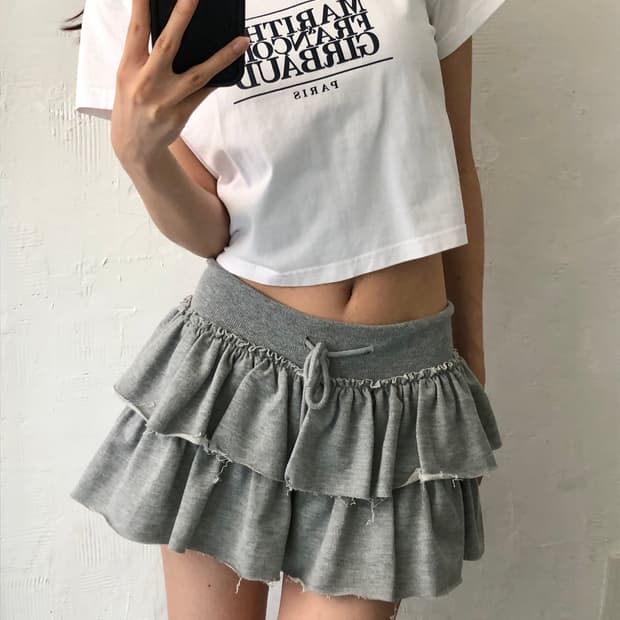 Marithé 마리떼 프랑소와 저버 화이트 클래식 로고 크롭 티셔츠