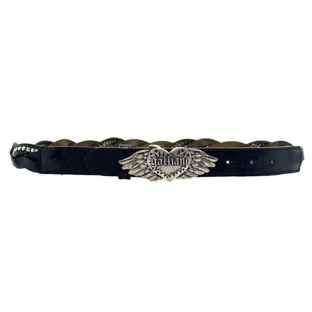  Galliano Heart Logo Studded Belt/ 85