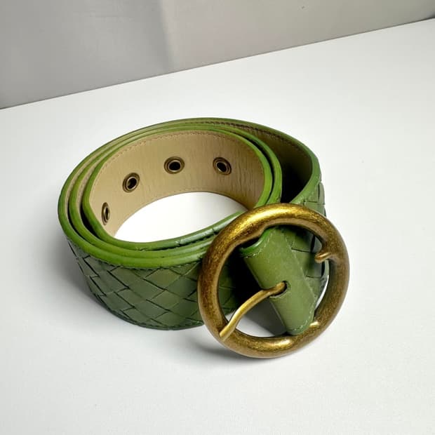 보테가베네타 인트레치아토 레더 벨트