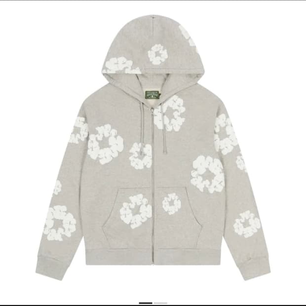 데님티어스 후드 집업 그레이