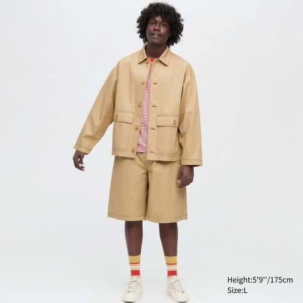 유니클로 x 마르니 오버사이즈 유틸리티 자켓 베이지L