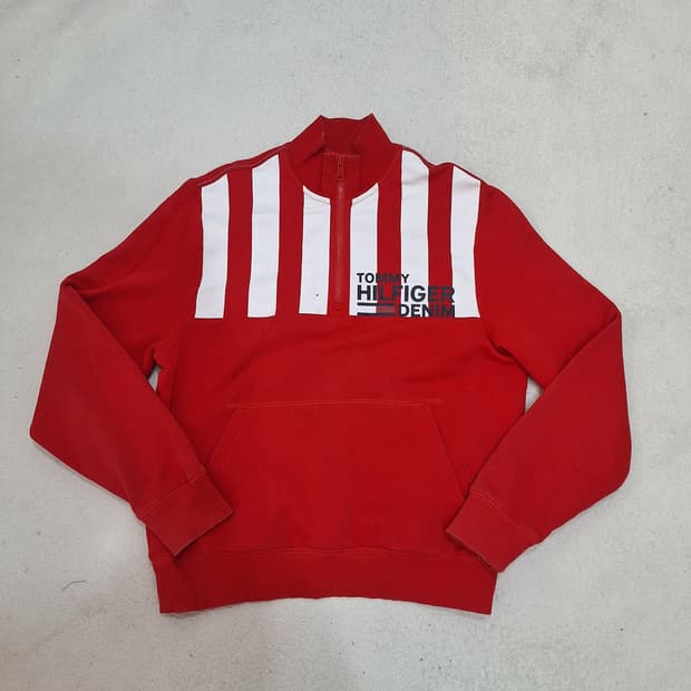 타미힐피거  기모반집업티셔츠S