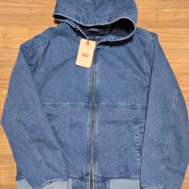 새상품 리바이스 데님 후드 집업 XL