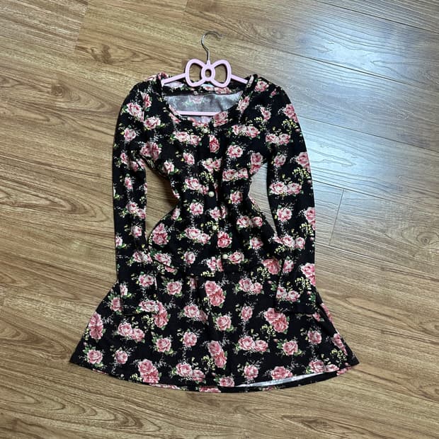 빈티지 딸기 초코 플라워 원피스 가디건 히메갸루 리즈리사깔 히메카지 고딕