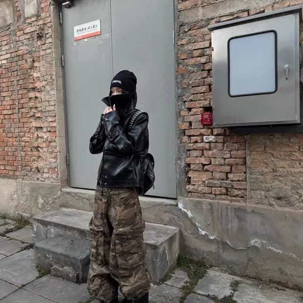 레더 바이커 자켓