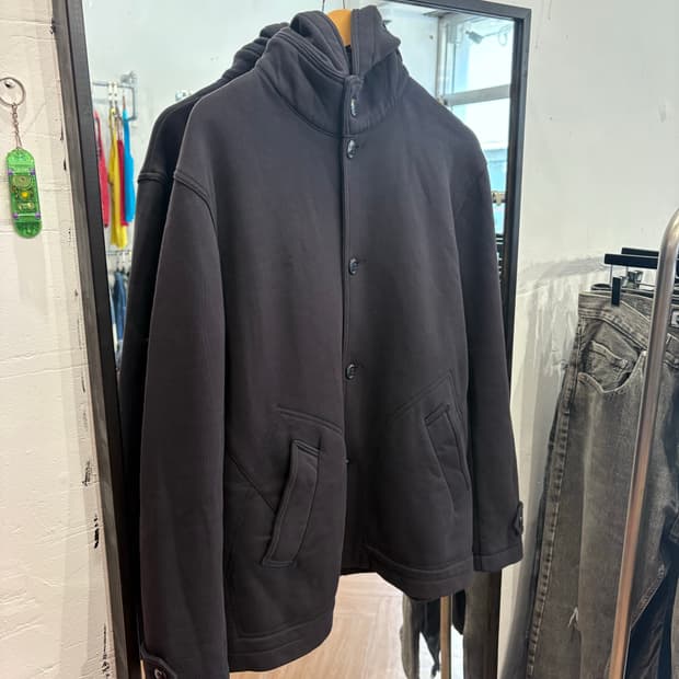 00s Armani Jeans 버튼 후디