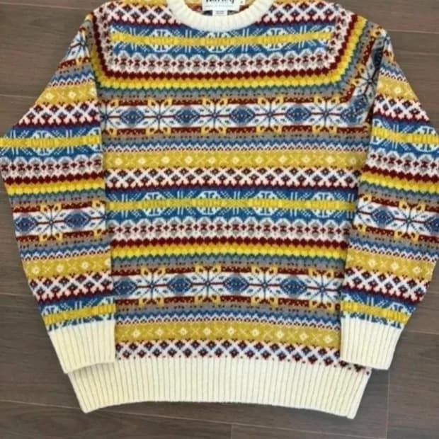 할리오브스코틀랜드 페어아일 니트 M(1회착)