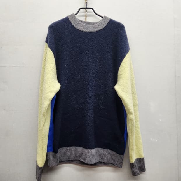 COS 코스 멀티컬러 컬러블럭 니트 L