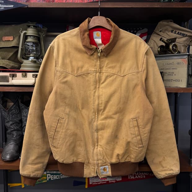 90s 칼하트 오리지널 블랭킷 라이닝 웨스턴 산타 페 워크 자켓 N235