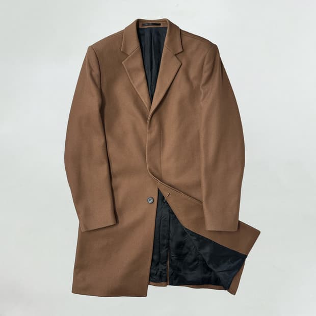 COS 코스 히든버튼 울 캐시미어 코트