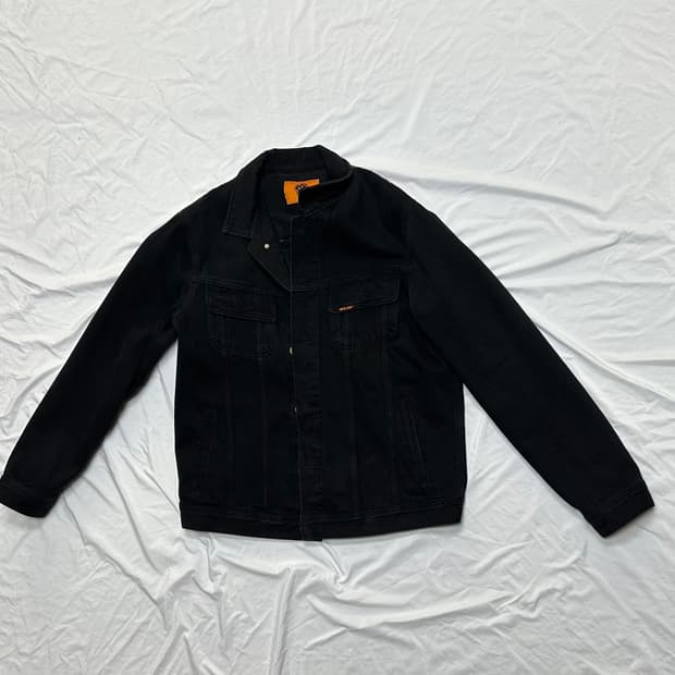 이알에스코 데님 트러커 자켓 블랙