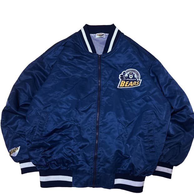 두산 베어스 네이비 바시티 자켓