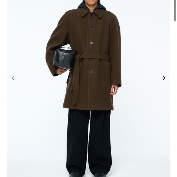 L) 아모멘토 래글런 코트 브라운