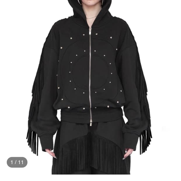 NOMAD OPEN CAPE HOODED JACKET IN BLACK