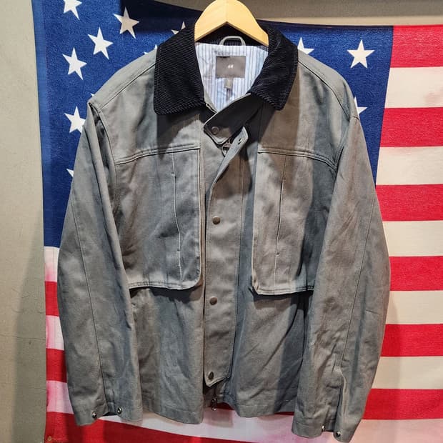 H&M 코듀로이 카라 워크 자켓 (L)