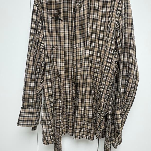 우영미 오버사이즈 체크셔츠