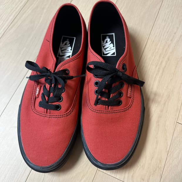 반스 어센틱 레드블랙 260