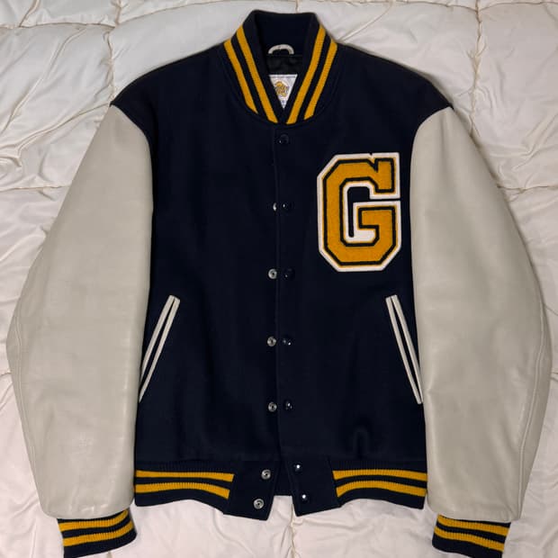 90s 골든베어 바시티 자켓