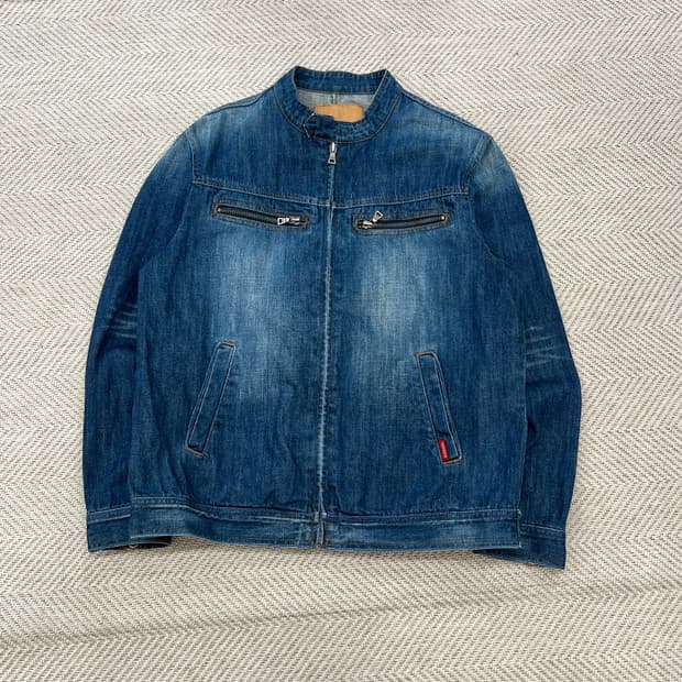 게스 데님 바이커 자켓 r3279