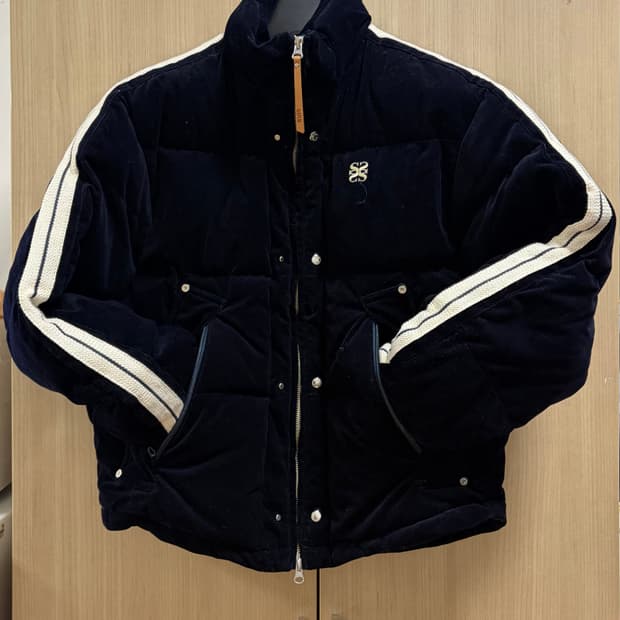 세터 로턴 코듀로이 덕다운 패딩 네이비 새상품급 S