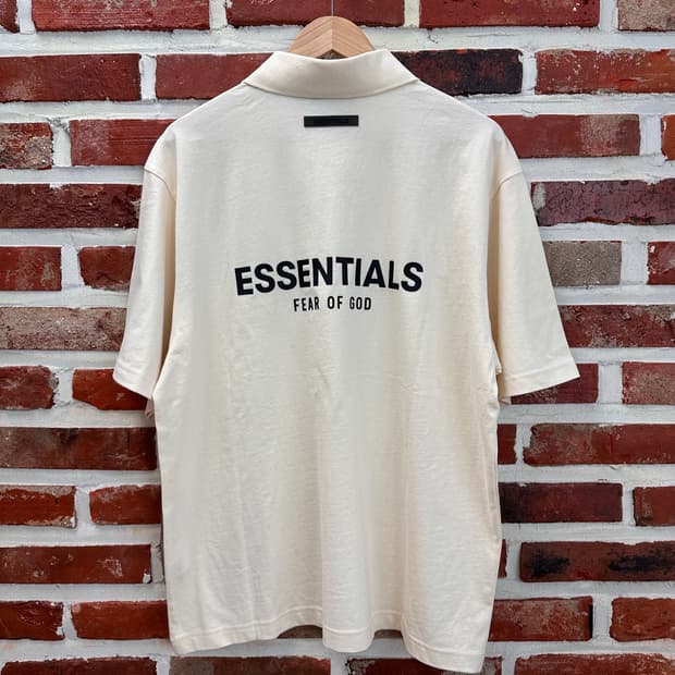 (S)피어오브갓 에센셜 21SS 숏슬리브 폴로 크림 새상품