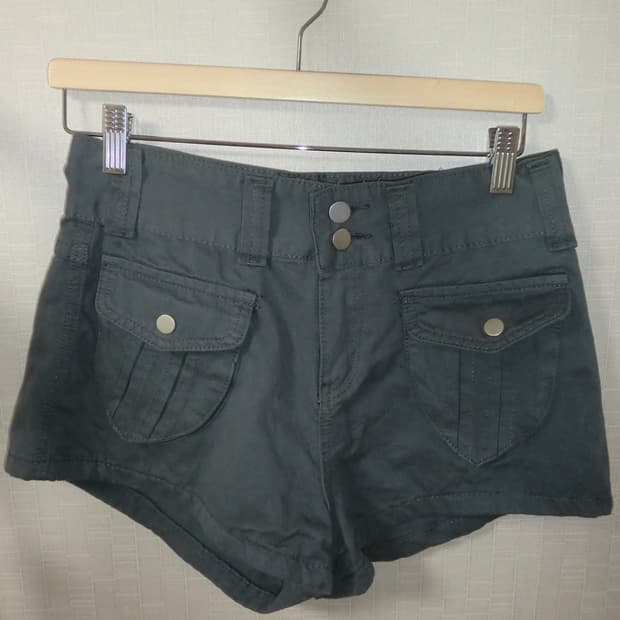 그레이 포켓 숏팬츠 반바지 빈티지 펑크 러블리