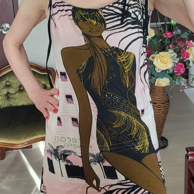 이태리 쿠스토 바르셀로나 모달 원피스 수영복 커버업