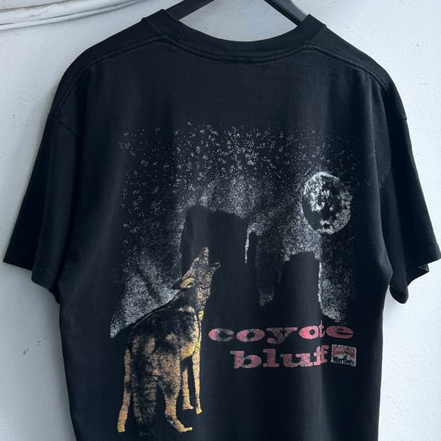 90’s 빈티지 말보로 코요테 티셔츠 하드 페이딩