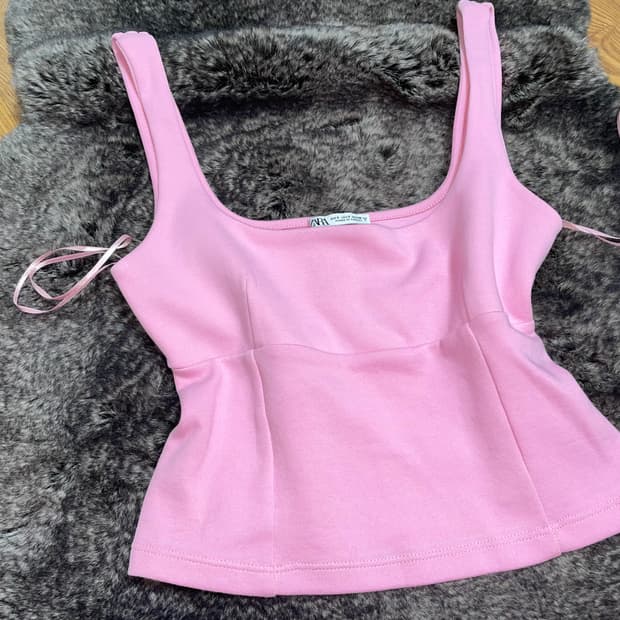ZARA crop sleeveless pk