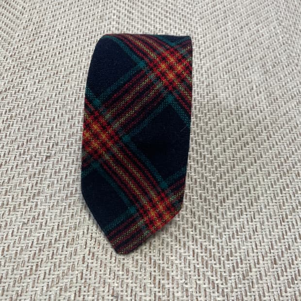 빈티지 잉글랜드 타탄체크 넥타이