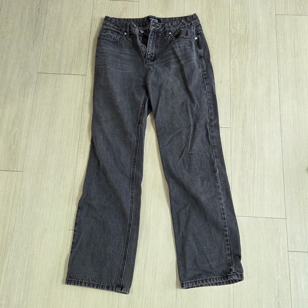 와이드 데님 팬츠 m (deep grey)