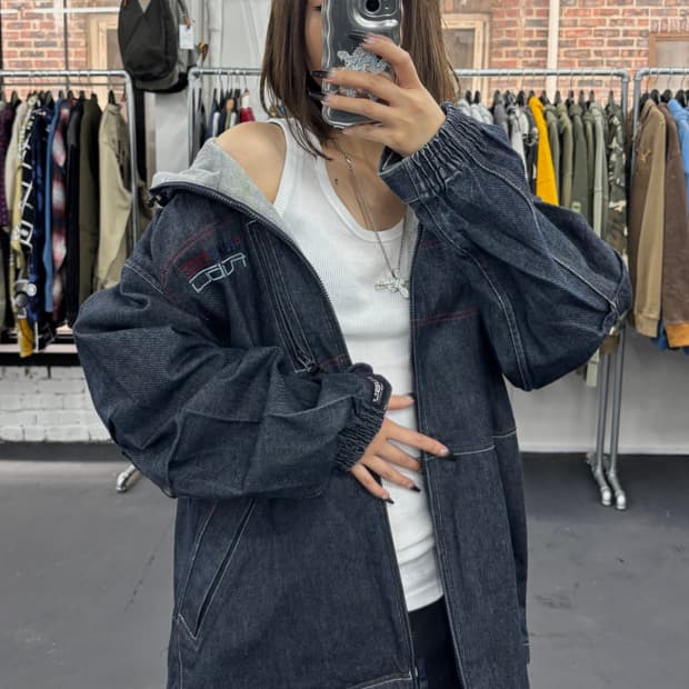 FUBU 푸부 빅로고 데님 자켓