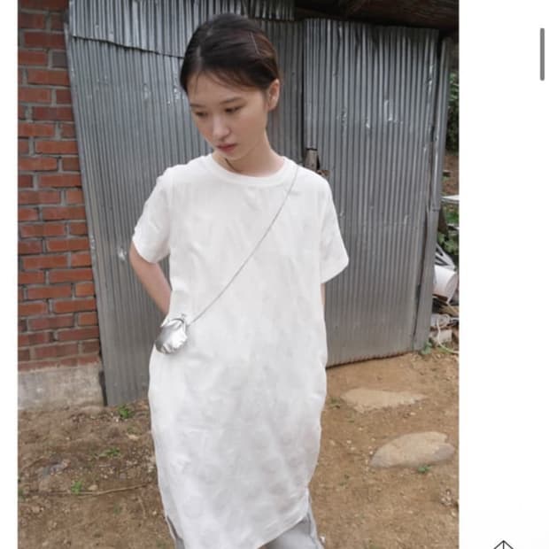 애프터먼데이 도트 텍스쳐 원피스 화이트 새상품