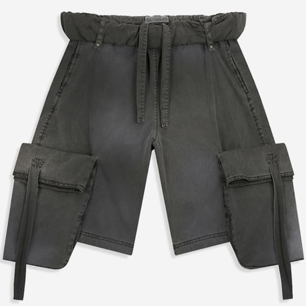 [open Yy] rolled waist cargo shorts 