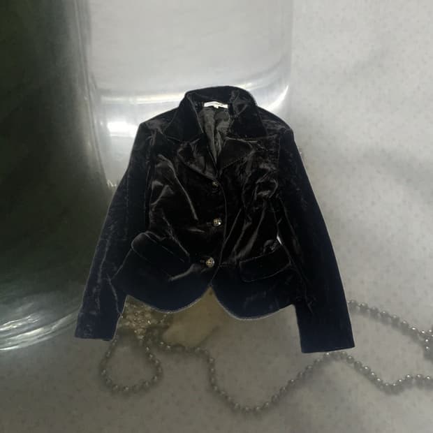 빈티지 고스 펑크 벨벳 자켓 goth punk