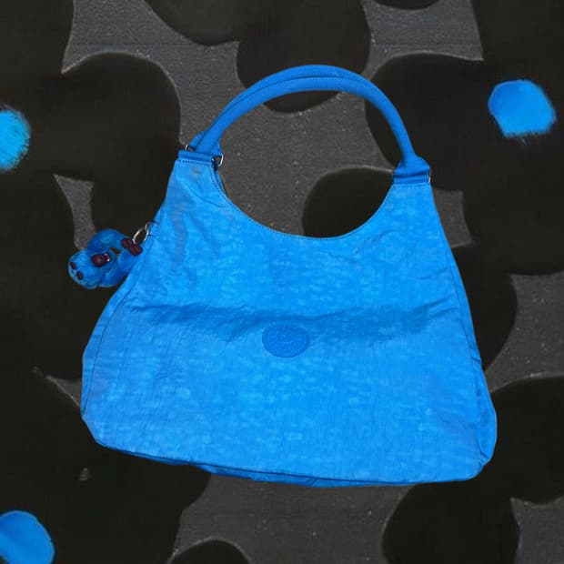 키플링 블루 안감 도트 숄더백